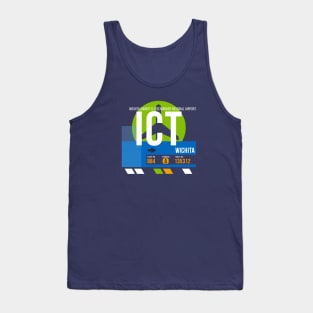 Wichita (ICT) Airport // Retro Sunset Baggage Tag Tank Top